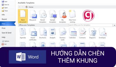 Hướng dẫn chèn thêm khung vào Word